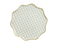 Plates Checkered, 23 cm, mix (1 pkt / 6 pc.)