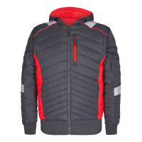 ENGEL Cargo quiltet jakke Grå/Rød 1870-224